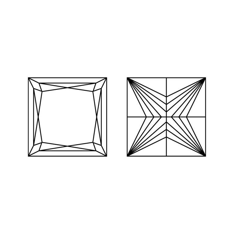 Princess cut diagram