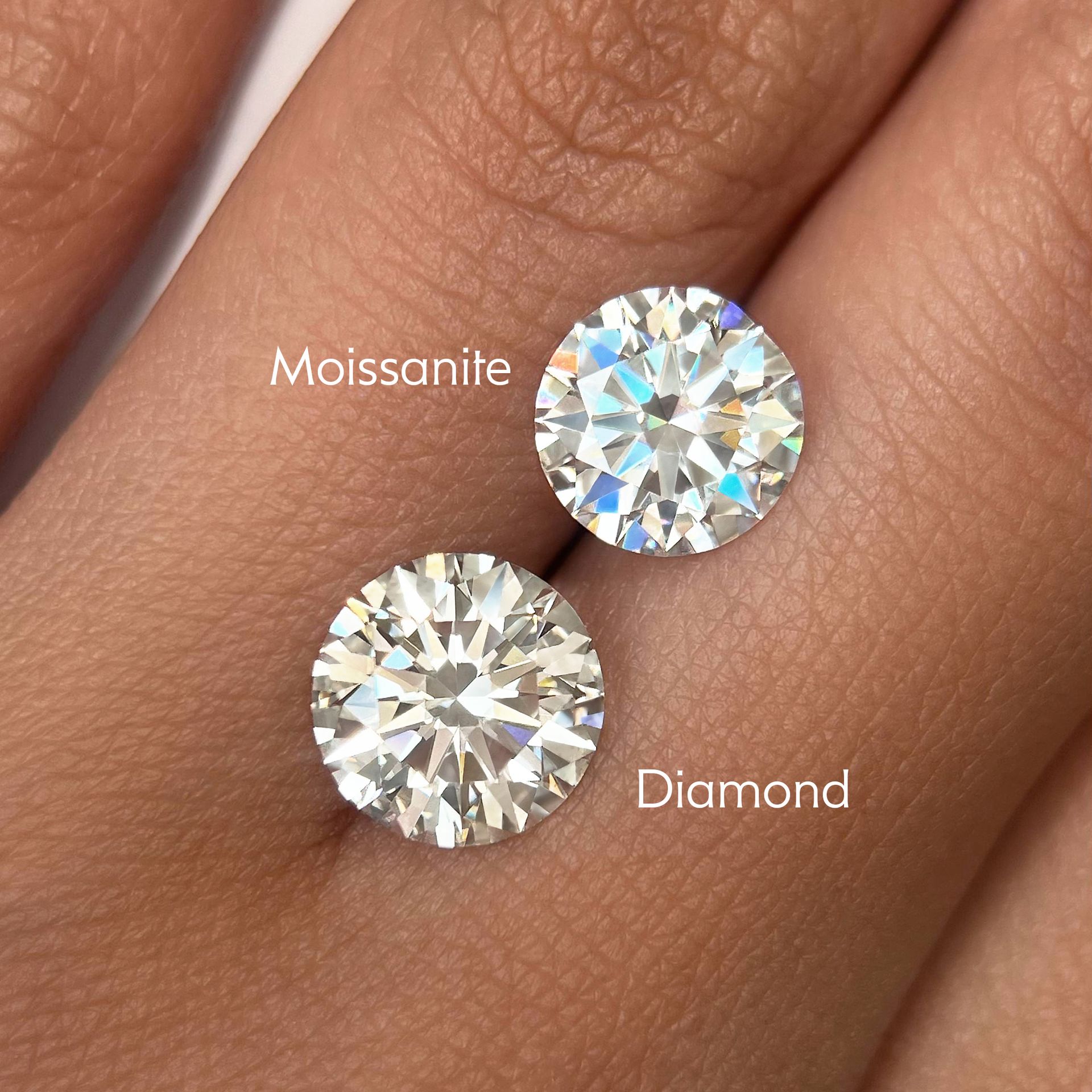 Moissanitevs diamond comparison