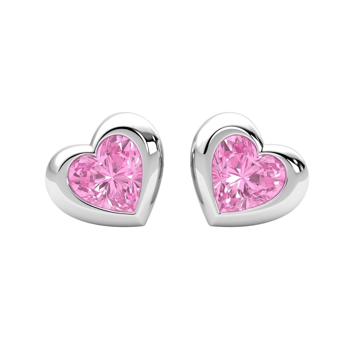 Amore Earrings Pink Front