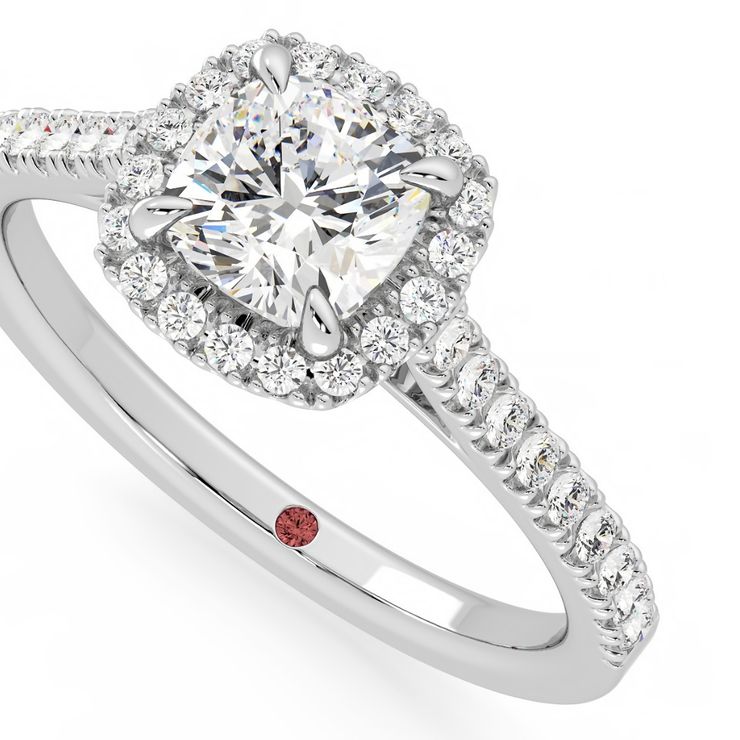 Cushion cut halo