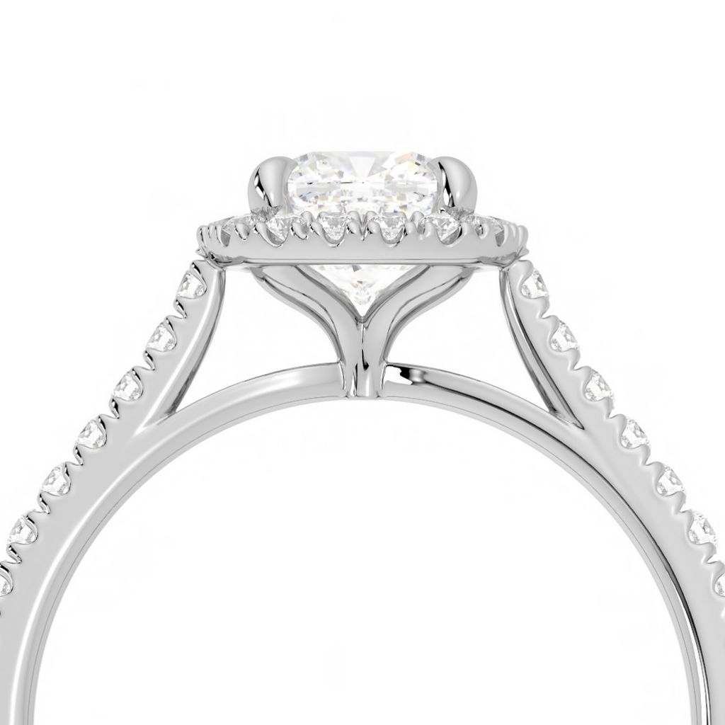 Cushion cut halo