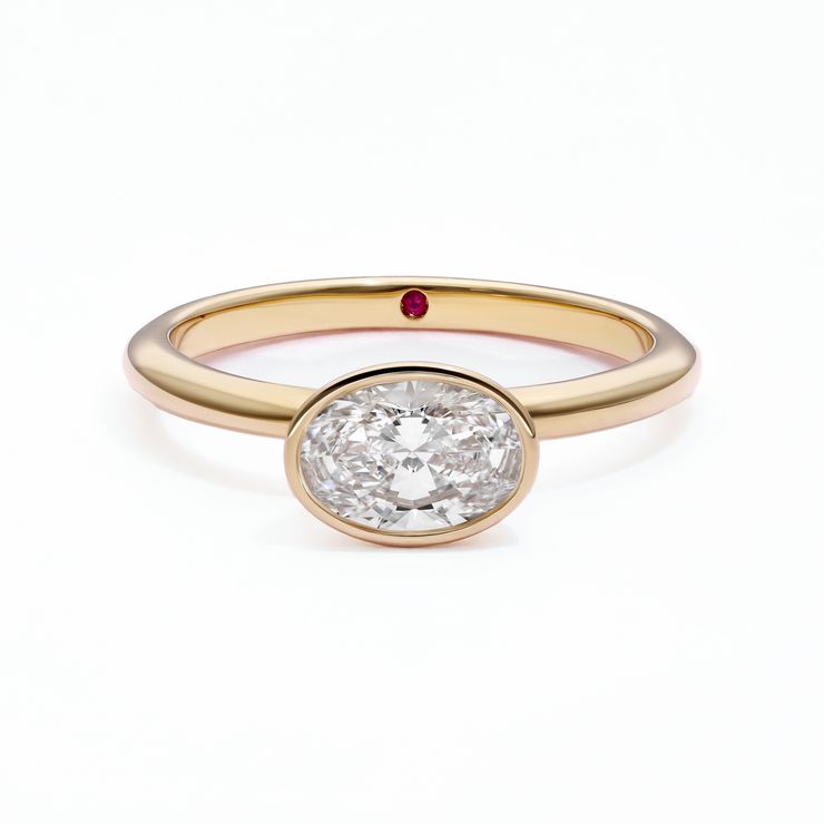 Oval purity east west ring