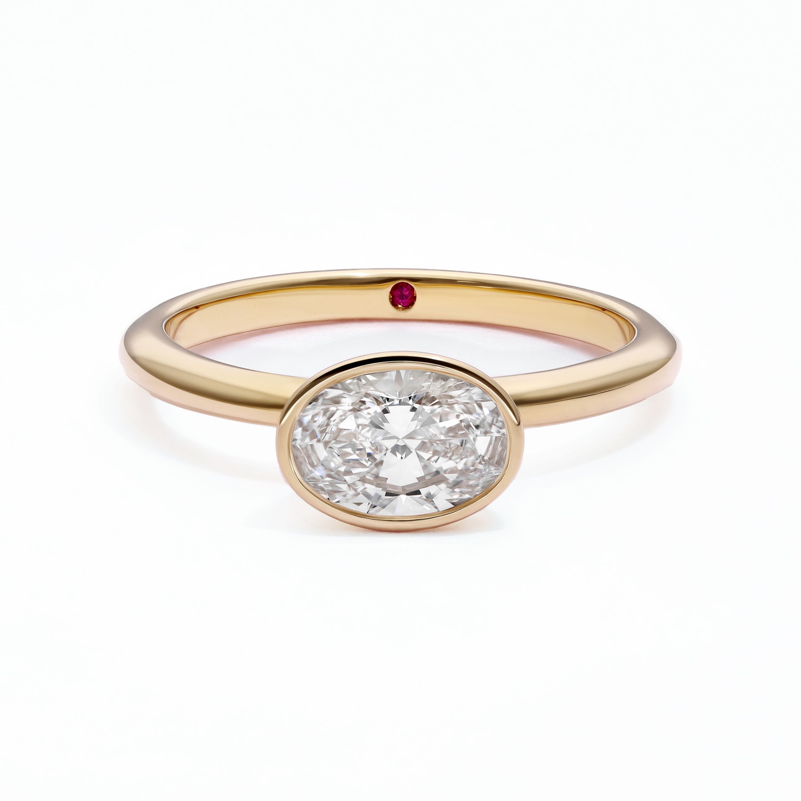 Oval purity east west ring