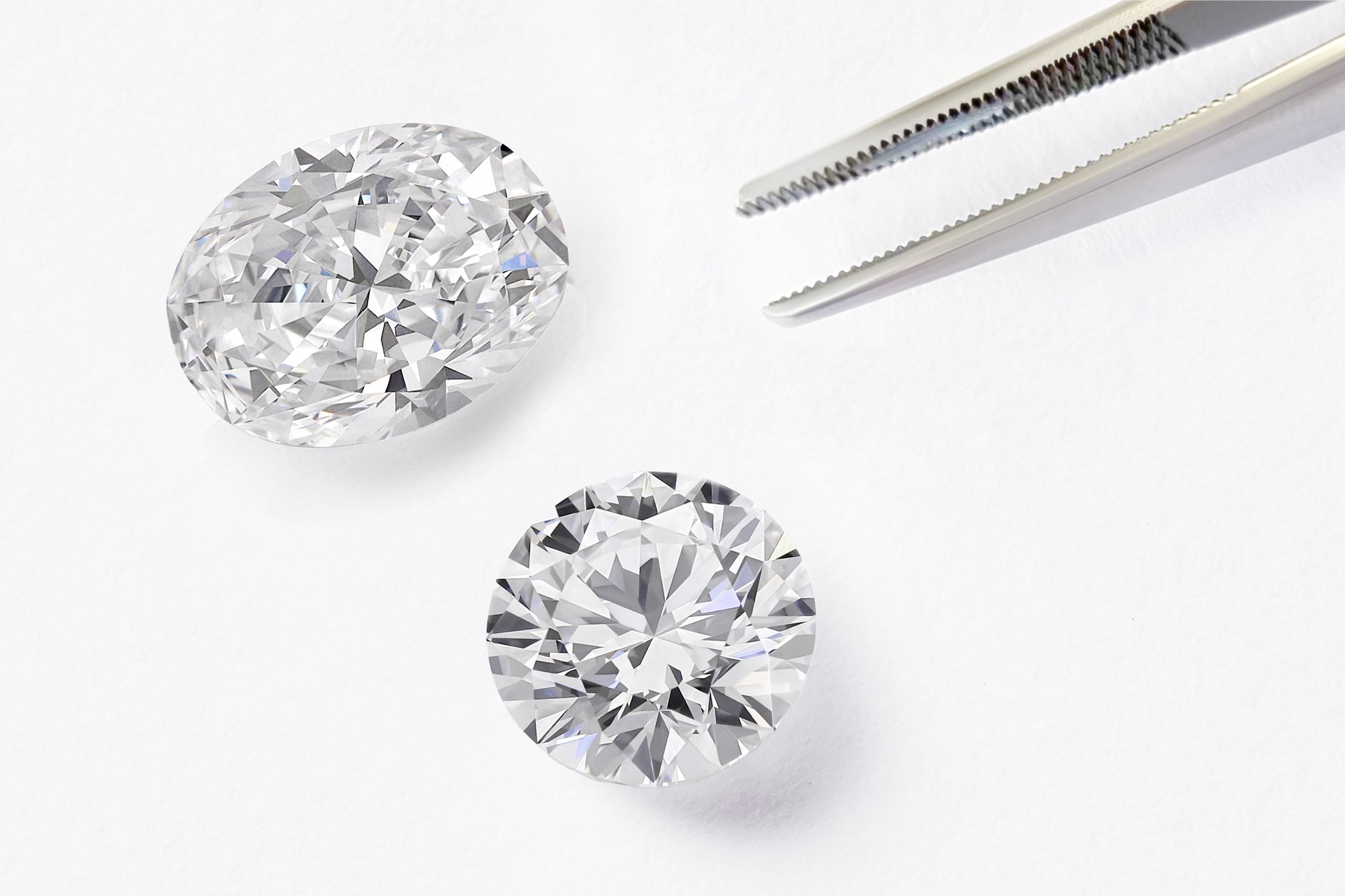 Oval round diamonds loose