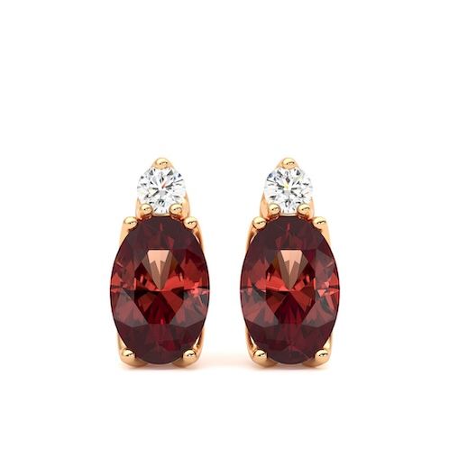 Fiore Oval Garnet Front RG