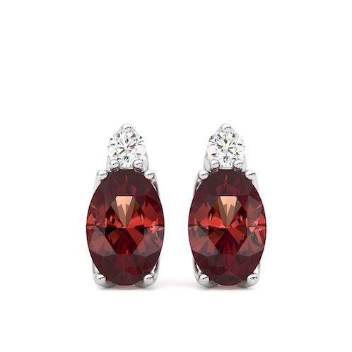 Fiore Oval Garnet Front WG