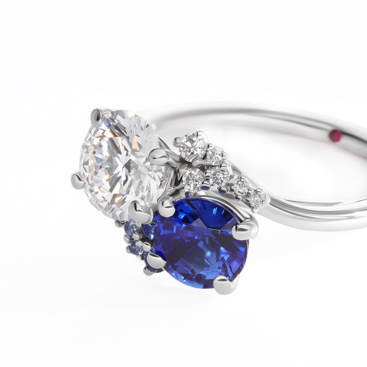 Blue sapphire colour perception darker sq