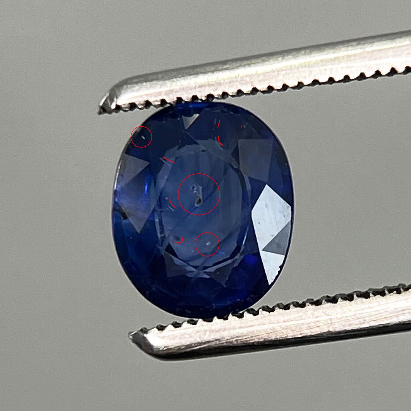Poor quality blue sapphire