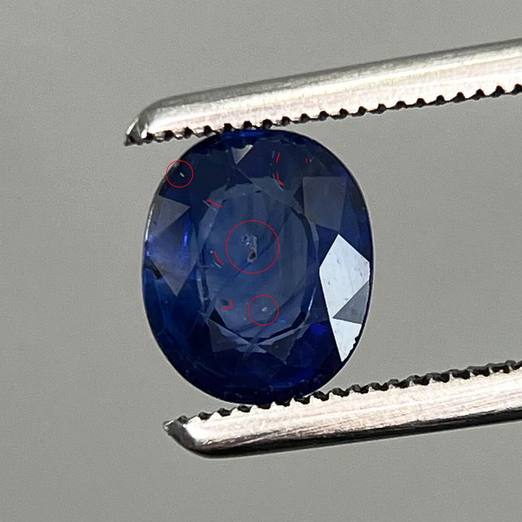 Poor quality blue sapphire
