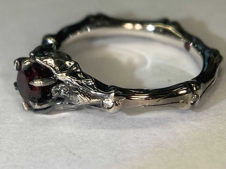 Blackened White Gold