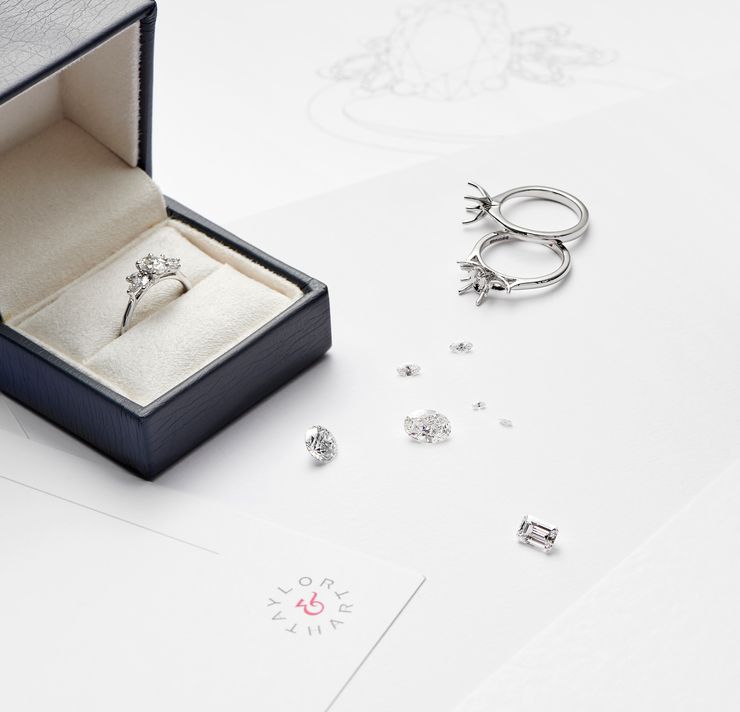 Bespoke engagement ring design sketch