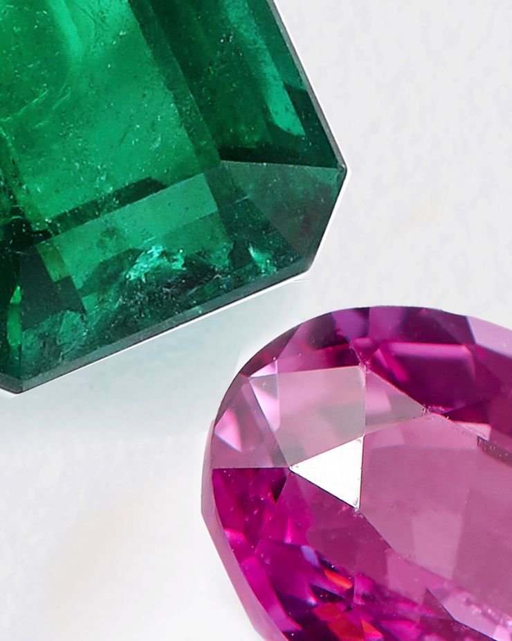 Emerald pink sapphires