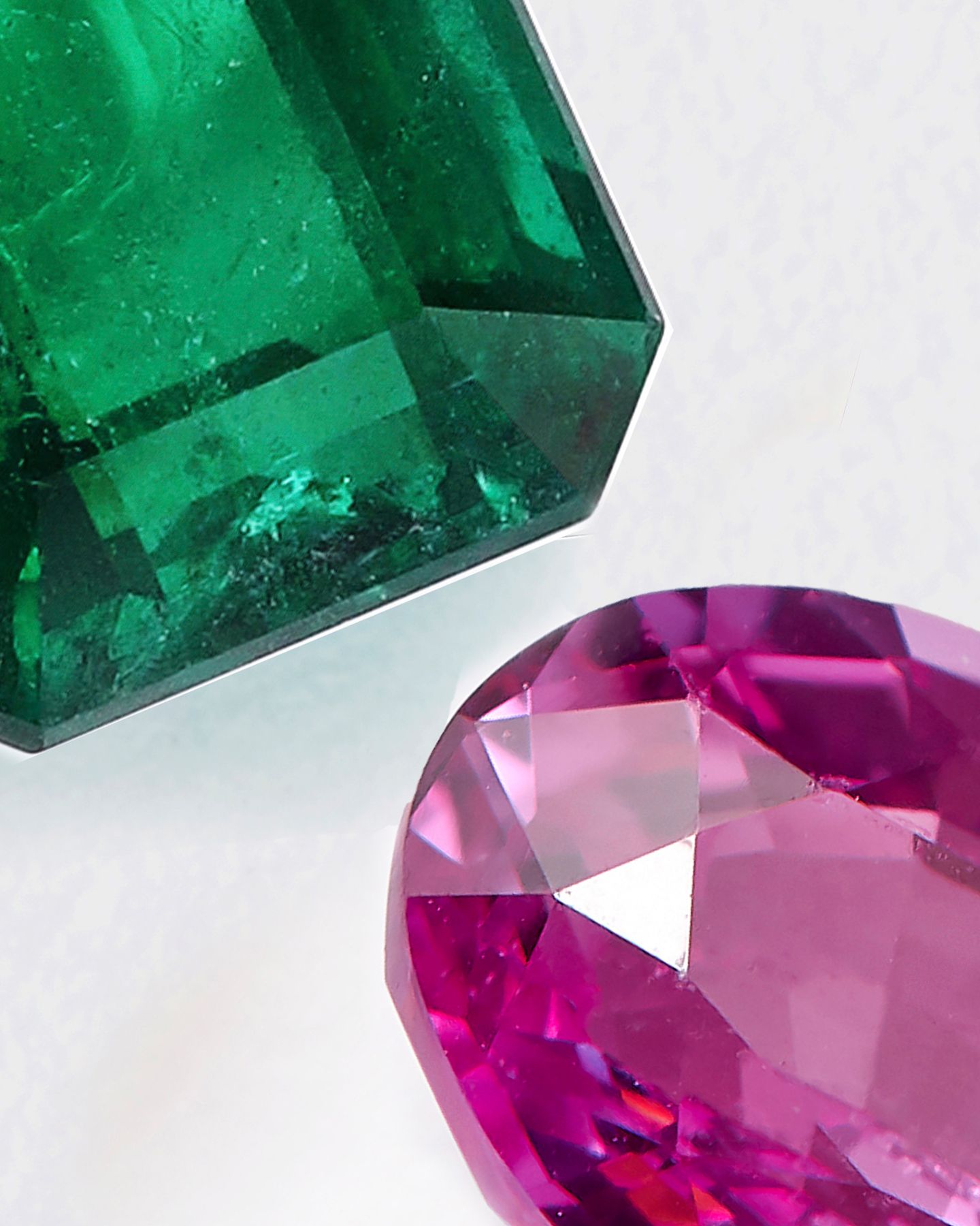 Emerald pink sapphires