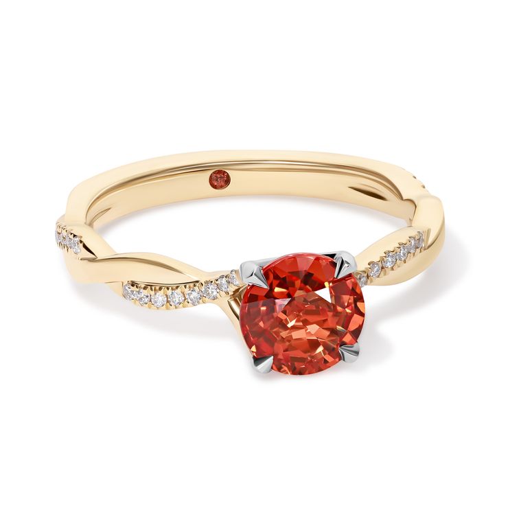 Cassia orange sapphire engagement ring sq