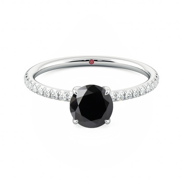 Carrie big satc black diamond engagement ring