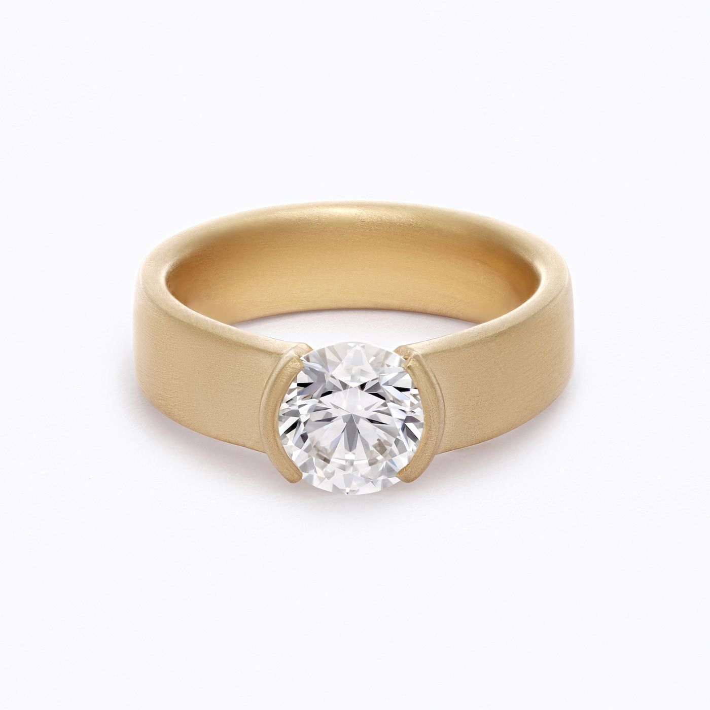 Chunky engagement ring yellow gold