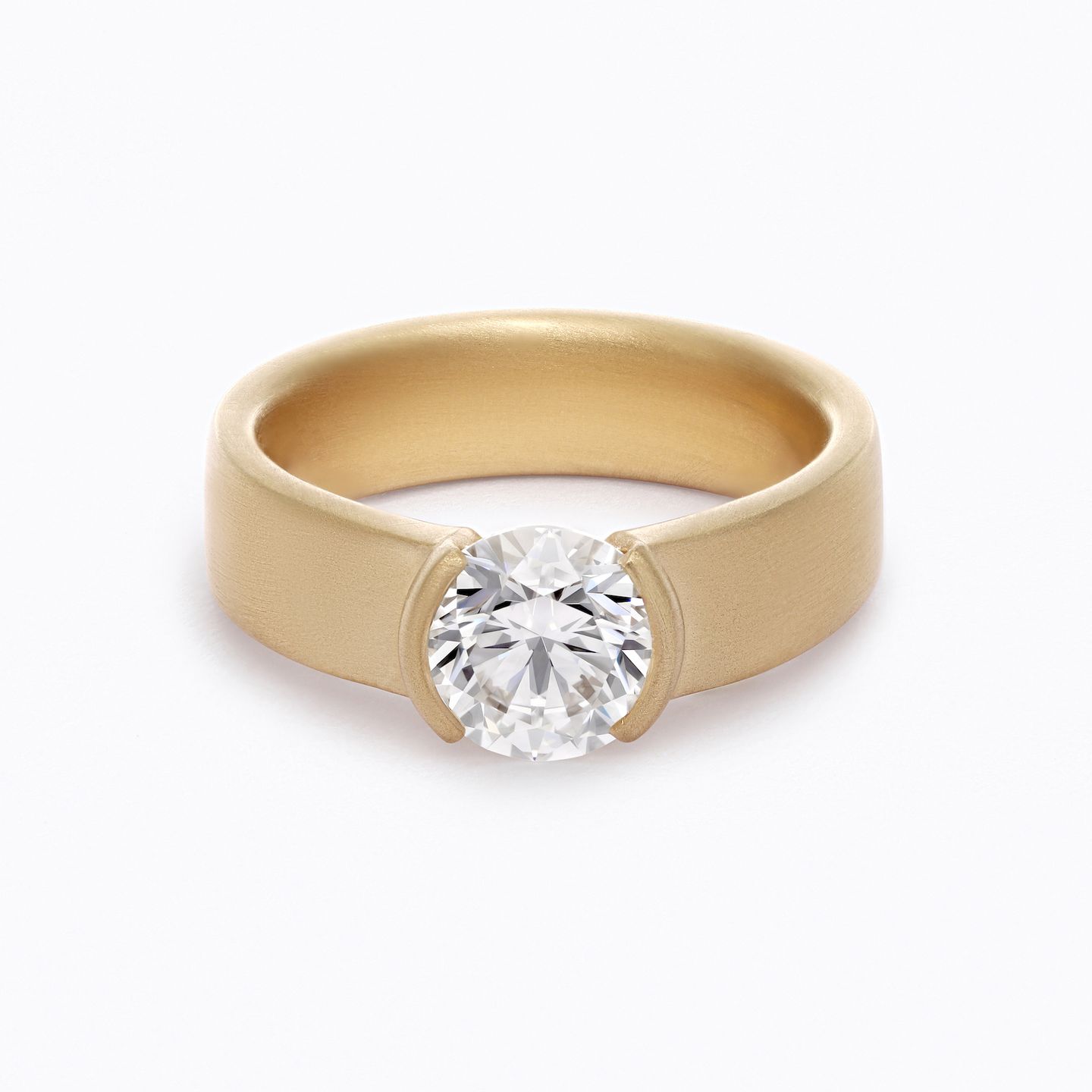 Chunky engagement ring yellow gold