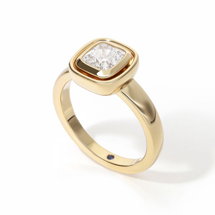 Chunky engagement ring yellow gold