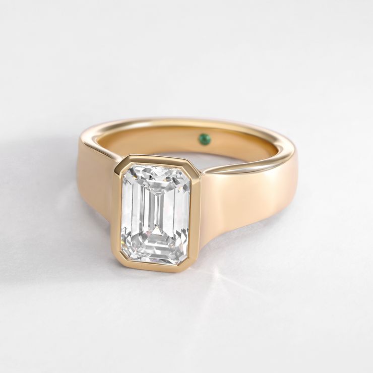 Chunky engagement ring yellow gold