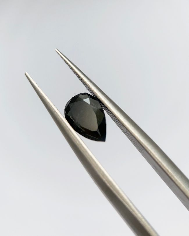 Pear black diamond loose tweezers