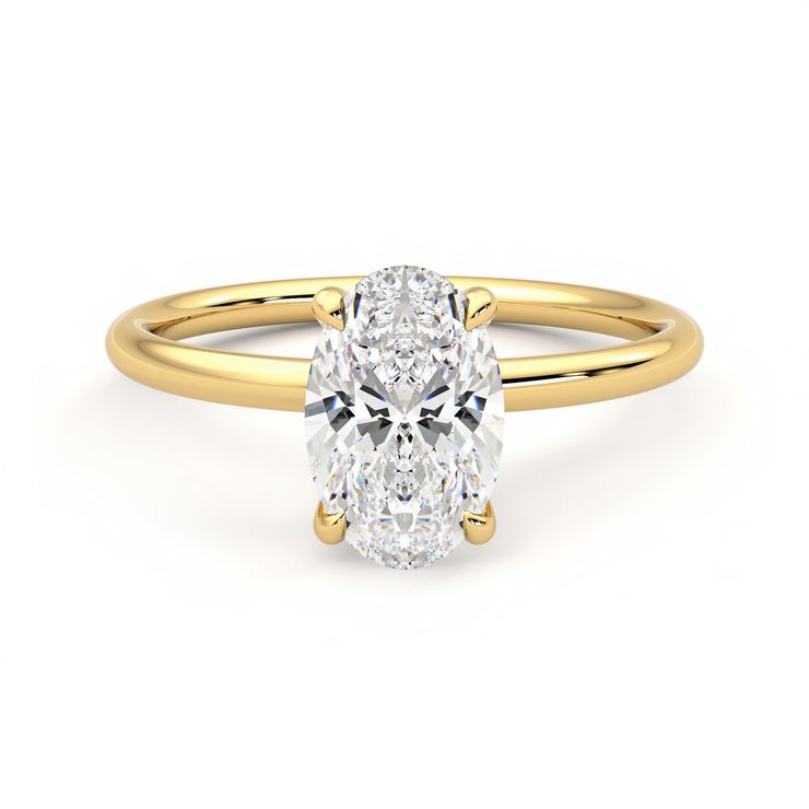 Demure Oval Front yellow centred