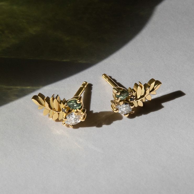 Verdant stud earrings sq