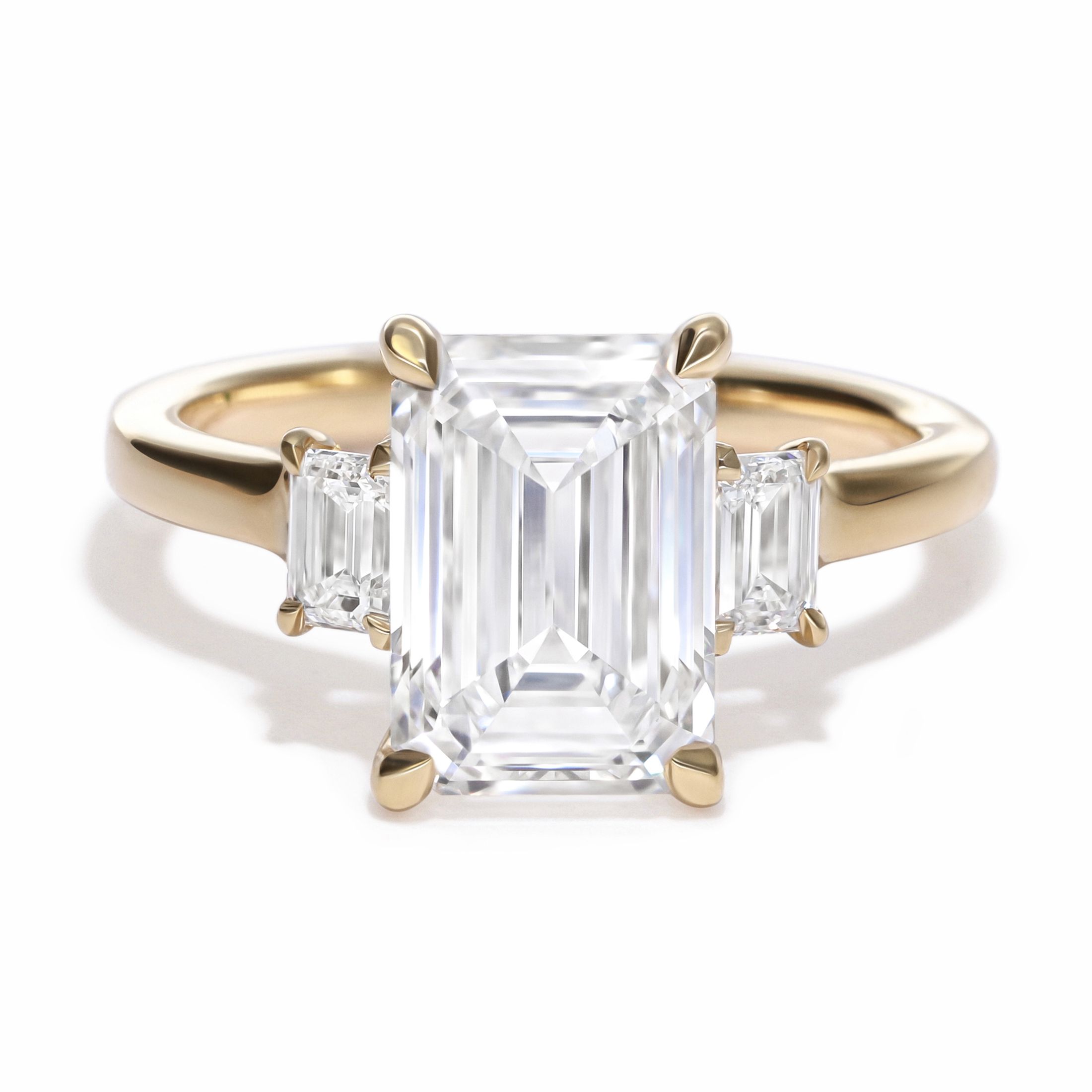 Trilogy engagement ring straighten