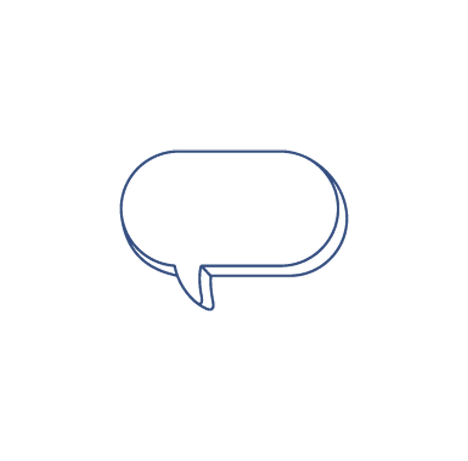 Speech bubble icon for customer communication