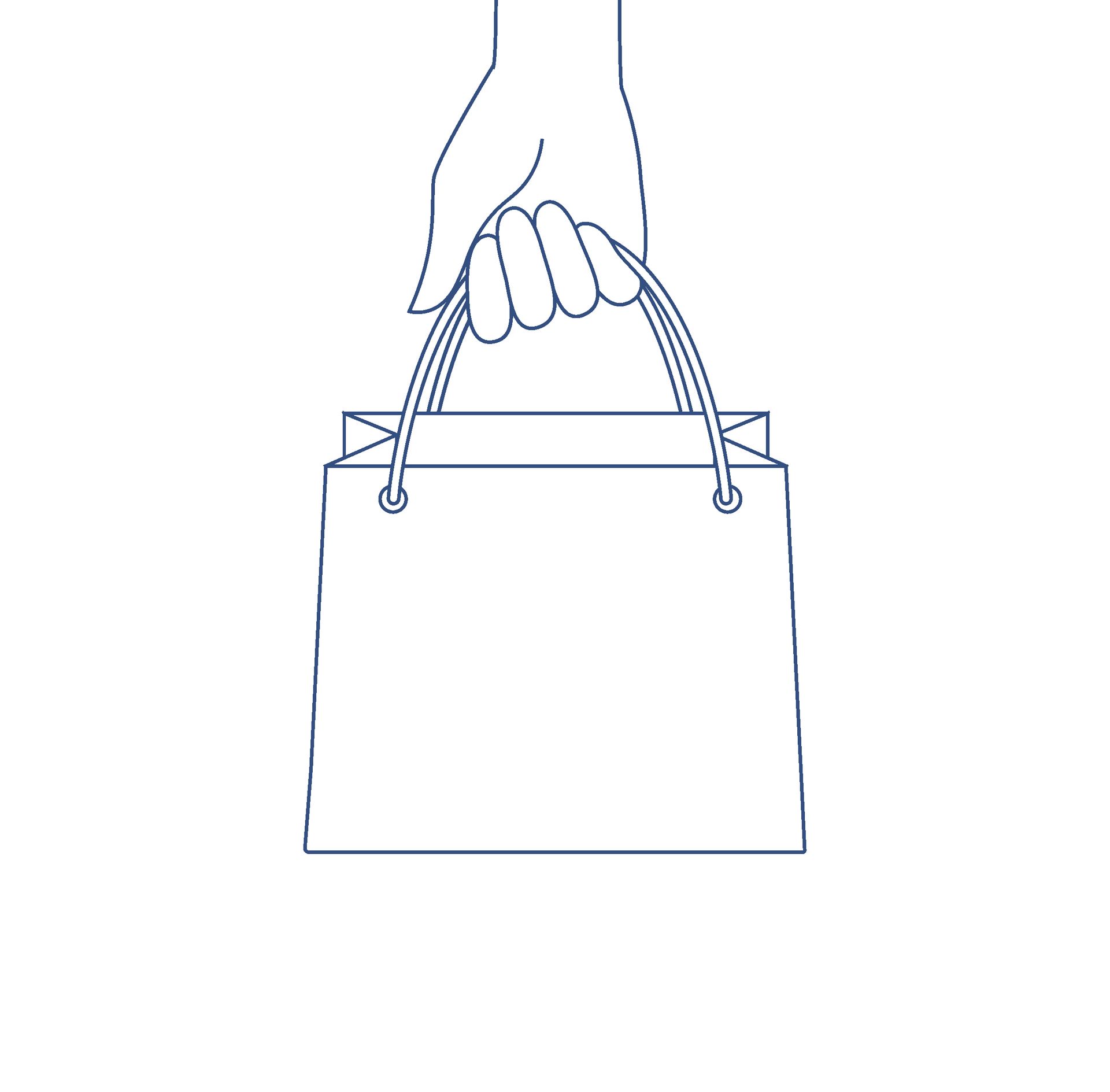 Shopping bag icon for online jewellery purchase