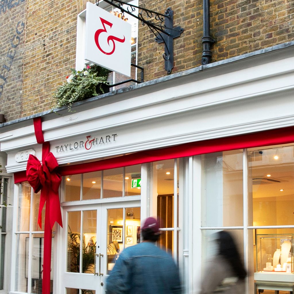 Luxury jewellery store storefront in London
