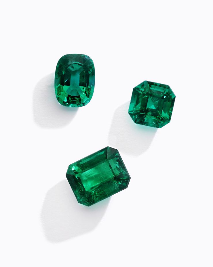 Loose emeralds