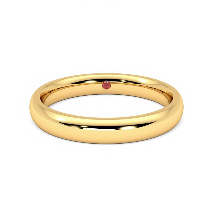 Aspen yellow-gold wedding ring
