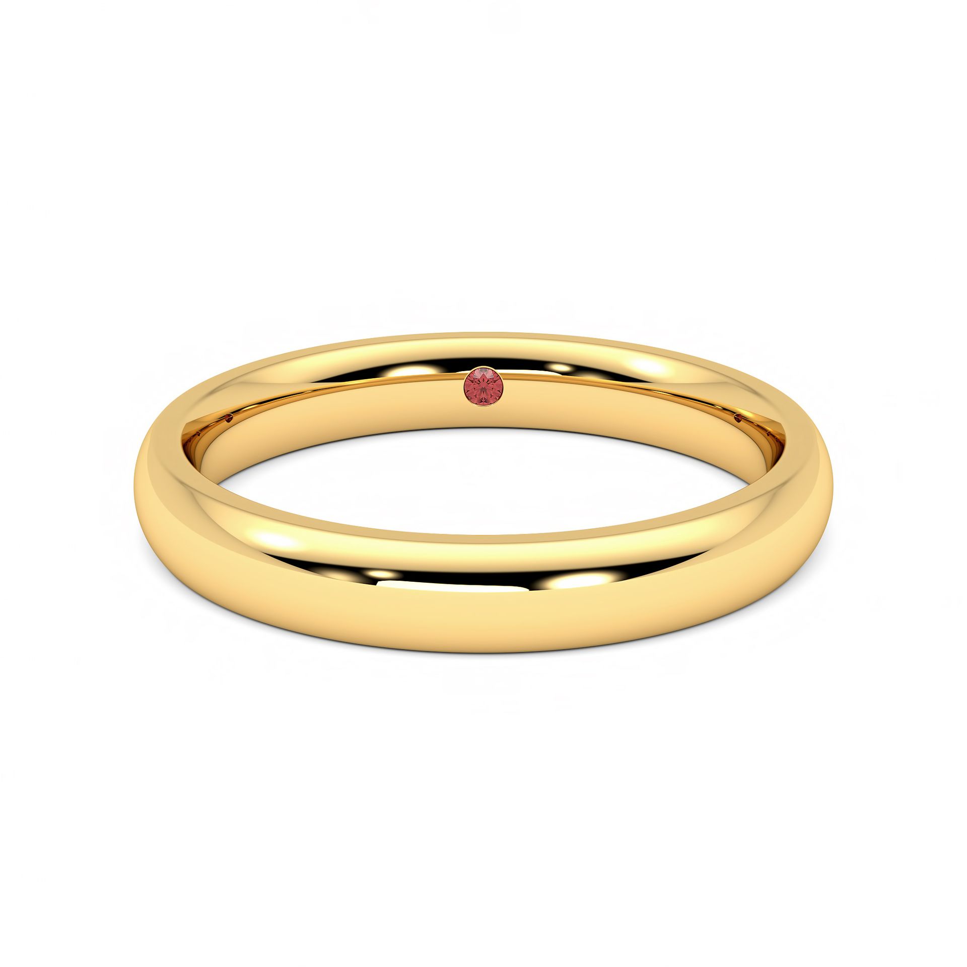 Aspen yellow-gold wedding ring