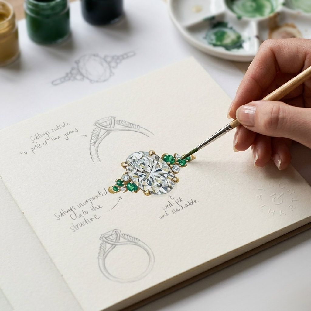 I want to fall in love with it on paper before I fall in love with it on my finger.