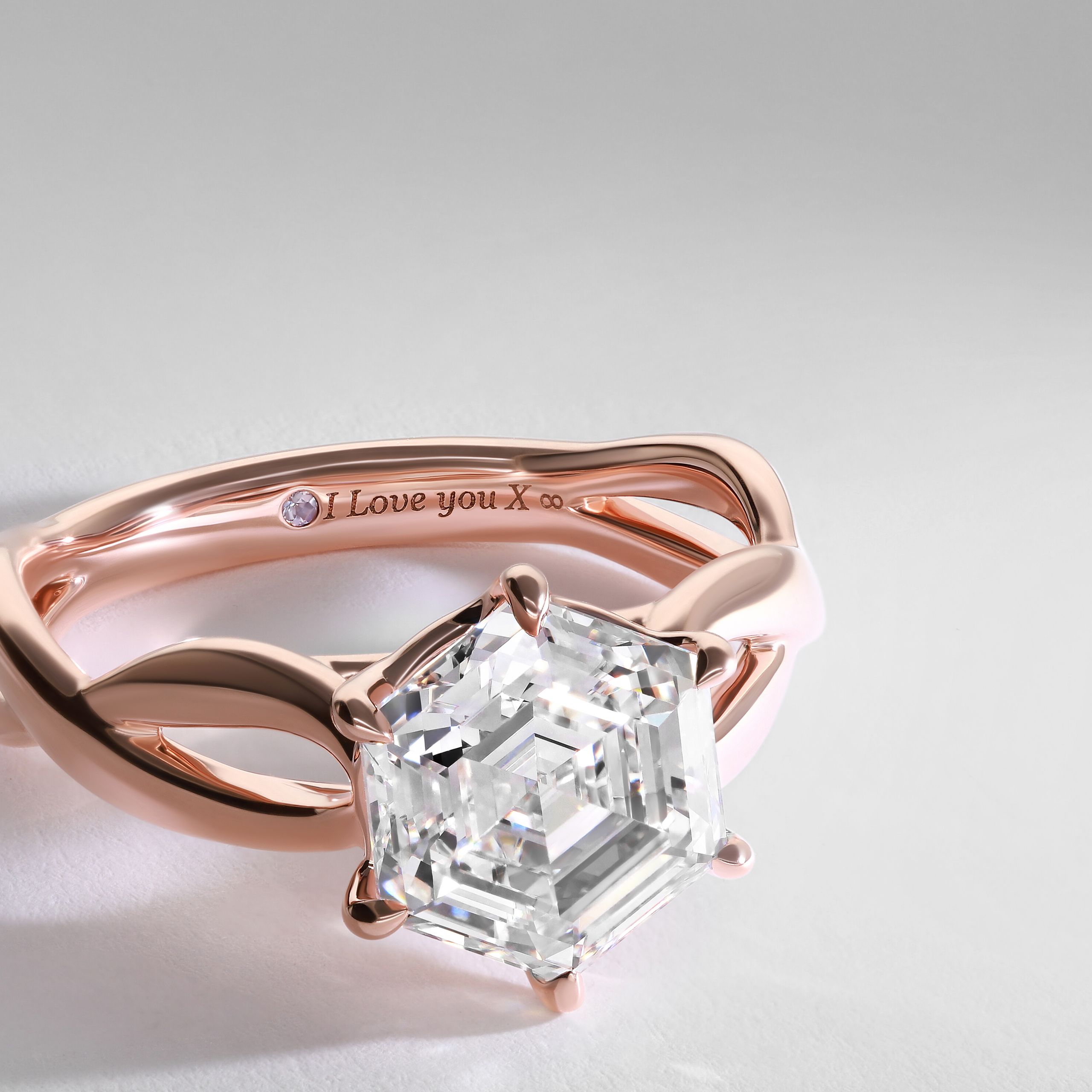 I want a unique diamond, with something special engraved inside that tells our story.