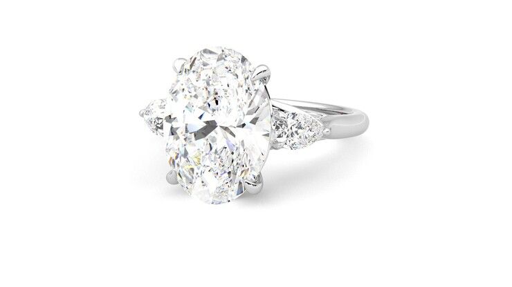 Taylor & Hart Affinity Oval Engagement Ring 360 degree image 26