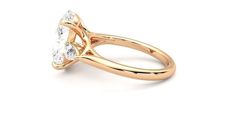 Taylor & Hart Affinity Oval Engagement Ring 360 degree image 20