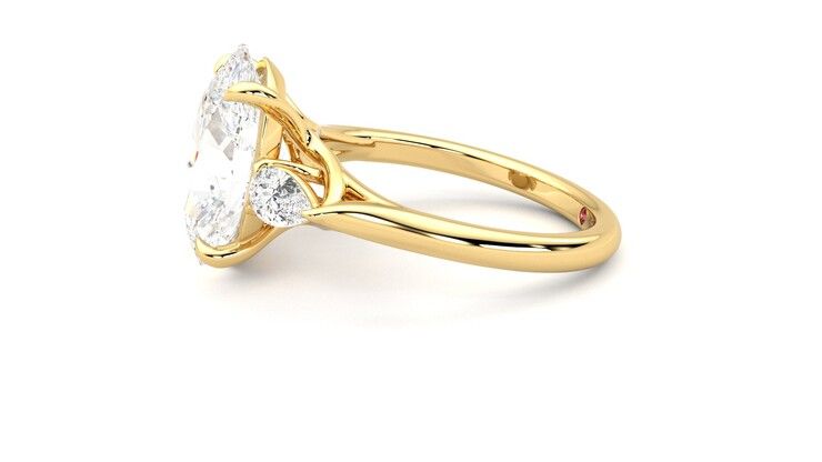 Taylor & Hart Affinity Oval Engagement Ring 360 degree image 21