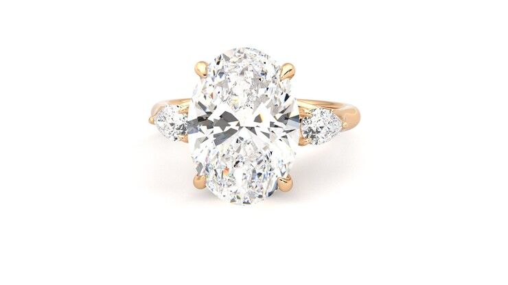 Taylor & Hart Affinity Oval Engagement Ring 360 degree image 28