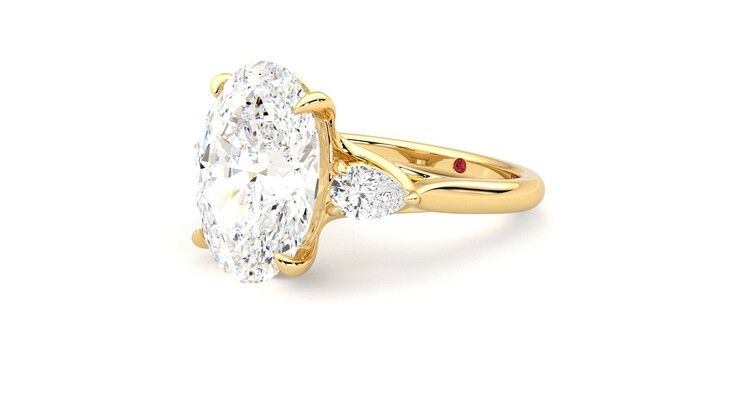 Taylor & Hart Affinity Oval Engagement Ring 360 degree image 24