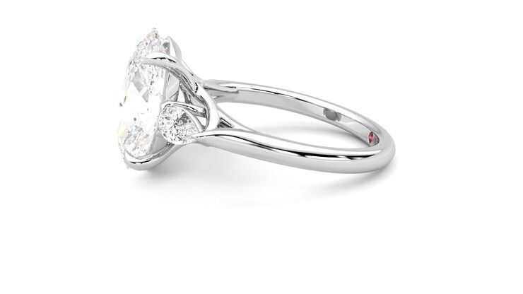 Taylor & Hart Affinity Oval Engagement Ring 360 degree image 21