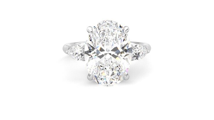 Taylor & Hart Affinity Oval Engagement Ring 360 degree image 1