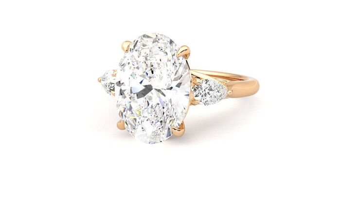 Taylor & Hart Affinity Oval Engagement Ring 360 degree image 26
