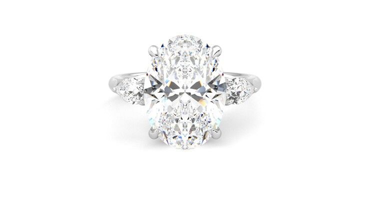 Taylor & Hart Affinity Oval Engagement Ring 360 degree image 0