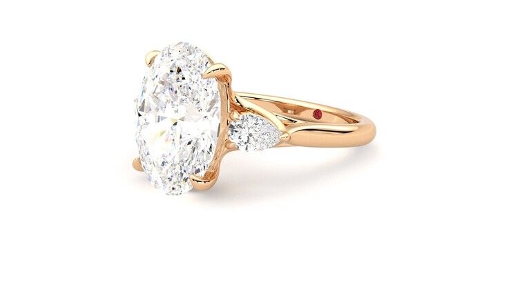 Taylor & Hart Affinity Oval Engagement Ring 360 degree image 24