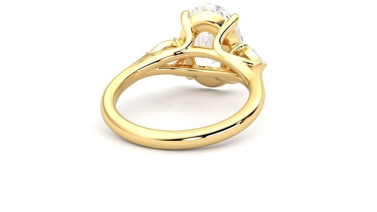 Taylor & Hart Affinity Oval Engagement Ring 360 degree image 14