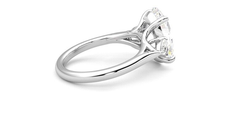 Taylor & Hart Affinity Oval Engagement Ring 360 degree image 11