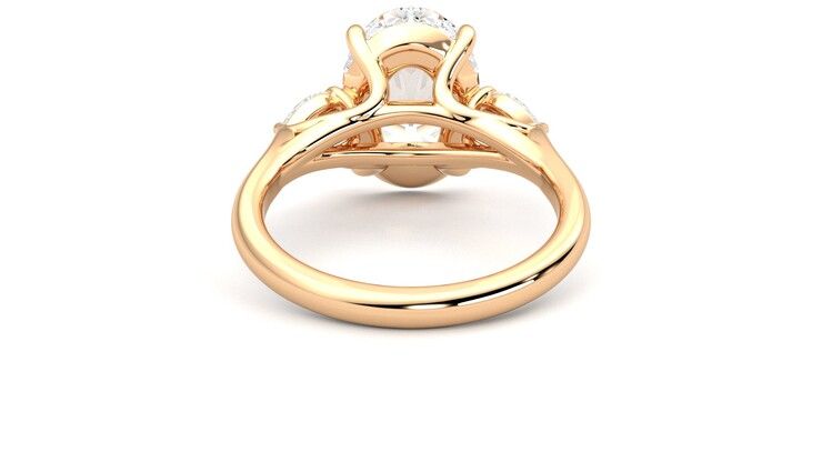 Taylor & Hart Affinity Oval Engagement Ring 360 degree image 15