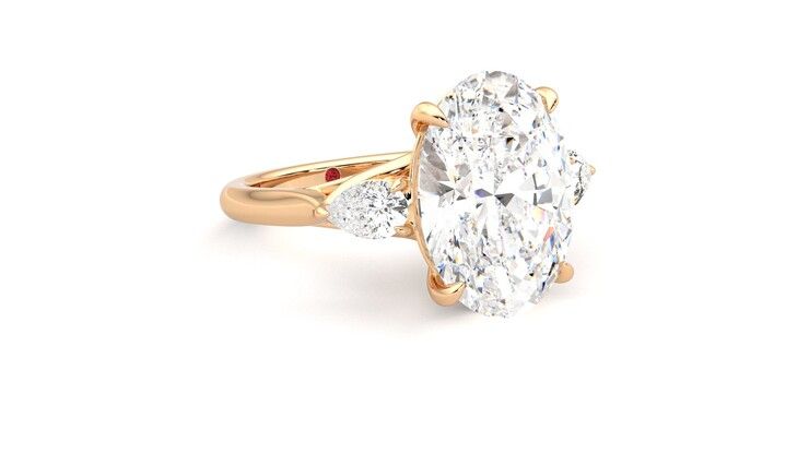 Taylor & Hart Affinity Oval Engagement Ring 360 degree image 5
