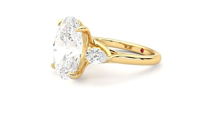 Taylor & Hart Affinity Oval Engagement Ring 360 degree image 23